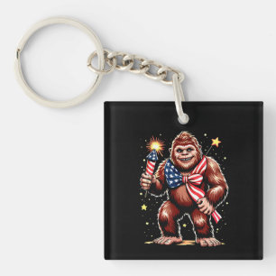 Porte-clés Feux d'artifice Bigfoot 4 juillet Sasquatch États-