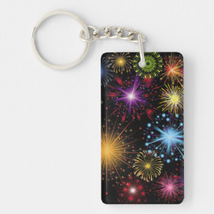 Porte-clés Feux d'artifice coloré dynamique Décor