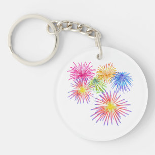 Porte-clés Feux d'artifice Grande fête de célébration des pét