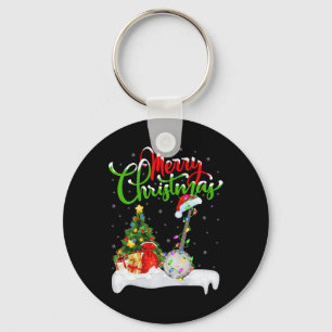 Porte-clés Feux de Noël Lumières Santa Hat Musical Banjo Noël