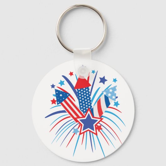 Porte-clés Feux rouges, blancs et bleus (Recto)