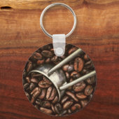 Porte-clés Fèves de café et boule de métal (Recto)