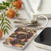 Porte-clés Fèves et fleurs de cacao, Motif de chocolat (Devant droit)