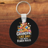 Porte-clés Fewer Rules Funny Grandpa (Recto)
