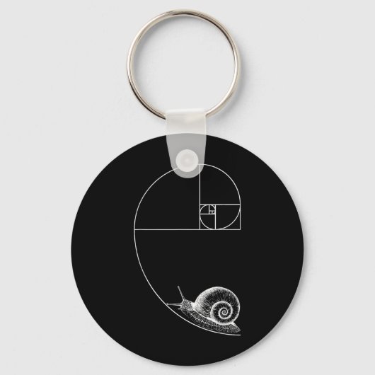 Porte-clés Fibonacci Avec Escargot Mathématiques Mathématique (Recto)