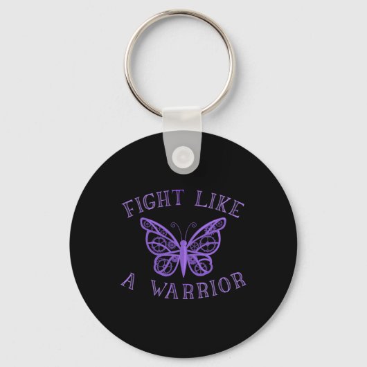 Porte-clés Fibro papillon Migraine Lupus (Recto)