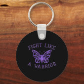 Porte-clés Fibro papillon Migraine Lupus (Recto)