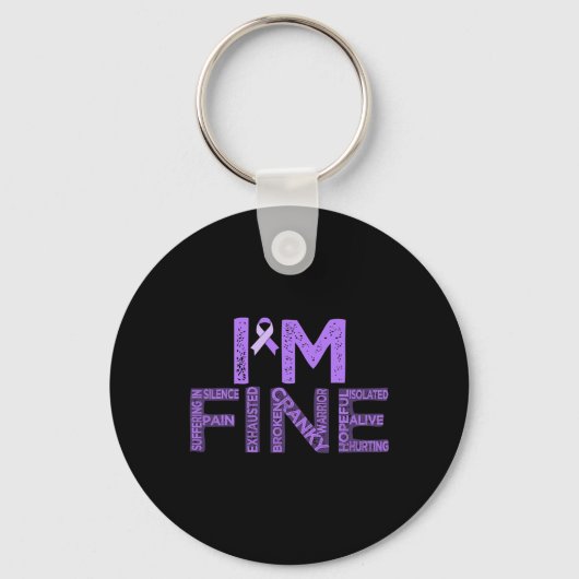 Porte-clés Fibromyalgie fine guerrier Fibro Sensibilisation V (Recto)