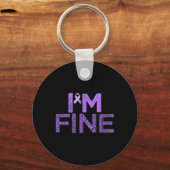 Porte-clés Fibromyalgie fine guerrier Fibro Sensibilisation V (Recto)