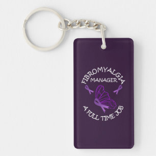 Porte-clés Fibromyalgie Purple Awareness Rubans Papillons