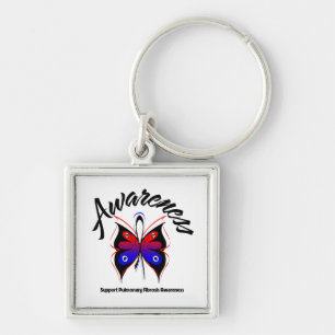 Porte-clés Fibrose pulmonaire de papillon de CONSCIENCE