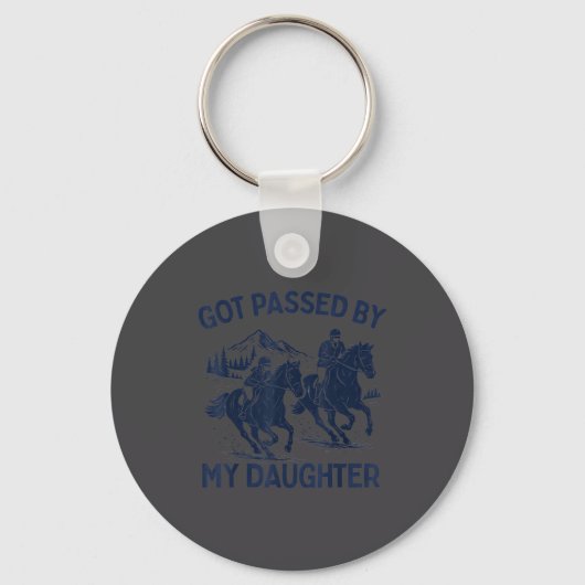 Porte-clés Fiché par mon cheval de fille Équitation Papa Éque (Recto)