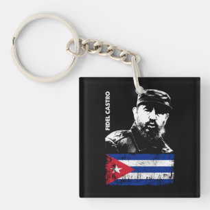 Porte-clés Fidel Castro Cuba Révolution Drapeau cubain