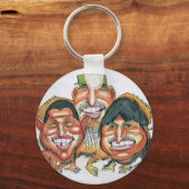 Porte-clés fidel castro, hugo chavez, evo morales (Recto)