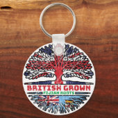 Porte-clés Fidji Fijian Royaume-Uni British Tree Roots (Verso)