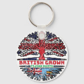 Porte-clés Fidji Fijian Royaume-Uni British Tree Roots (Verso)