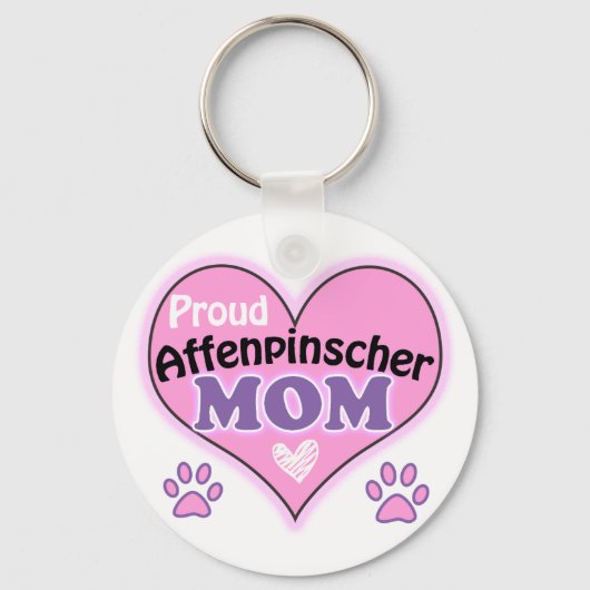Porte-clés Fier Affenpinscher Maman (Recto)