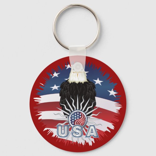 Porte-clés Fier aigle américain (Recto)