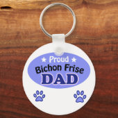 Porte-clés Fier Bichon Frise Papa (Recto)