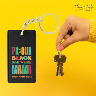 Porte-clés Fier Black Mama Histoire Noire Mois Famille