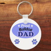 Porte-clés Fier Bulldog Papa (Recto)