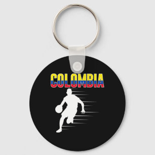 Porte-clés Fier Colombia Sketll Fans Jersey Colombien Drapeau