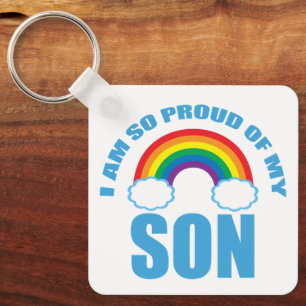Porte-clés Fier de mon fils Gay pride arc-en-ciel Parent
