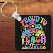 Porte-clés Fier D'Enseigner Les Apprenants Multilingues Maest (Recto)