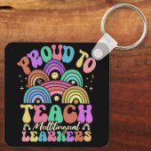 Porte-clés Fier D'Enseigner Les Apprenants Multilingues Maest (Verso)