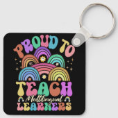 Porte-clés Fier D'Enseigner Les Apprenants Multilingues Maest (Dos)