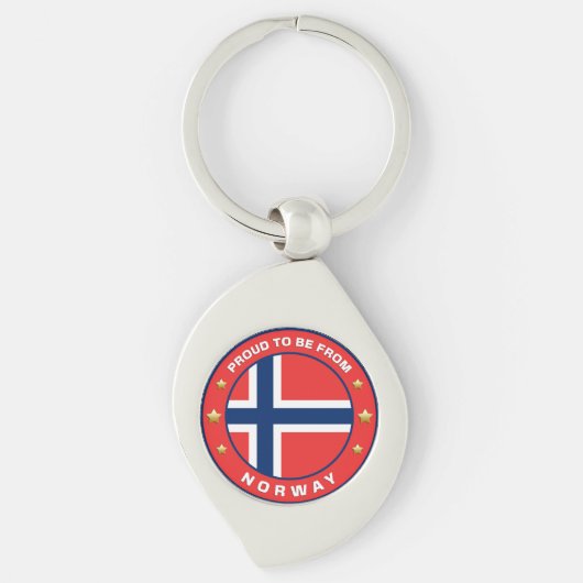 Porte-clés Fier D'Être De Norvège (Devant)