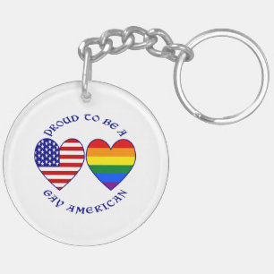 Porte-clés Fier d'être un Américain gay