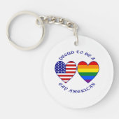 Porte-clés Fier d'être un Américain gay (Devant)