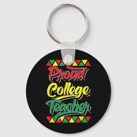 Porte-clés Fier enseignant universitaire Mois de l'histoire d (Recto)