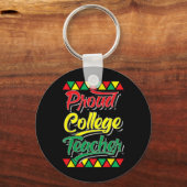 Porte-clés Fier enseignant universitaire Mois de l'histoire d (Recto)