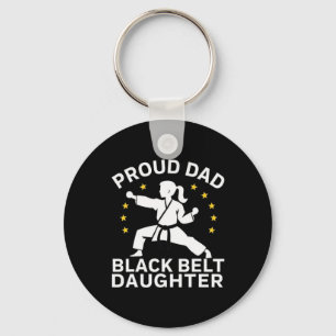 Porte-clés Fier Fier Papa Black Ceinture Fille Karate Papa Gr