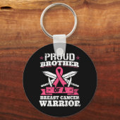 Porte-clés Fier Frère Du Cancer Du Sein Guerrier Pink (Recto)