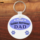 Porte-clés Fier Golden Retriever Papa (Recto)