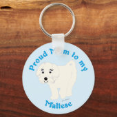 Porte-clés Fier maman à mon maltais (Recto)