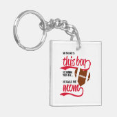 Porte-clés Fier maman de baseball (Devant gauche)