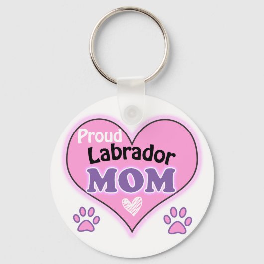 Porte-clés Fier maman Labrador (Recto)