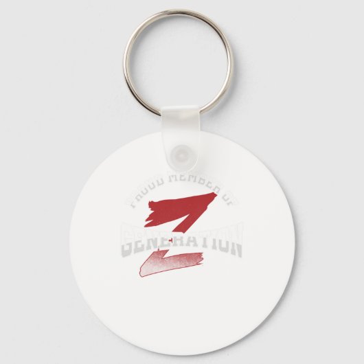 Porte-clés Fier Membre De Génération Z Millenials Gen Z Don (Recto)