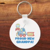 Porte-clés Fier nouveau grand-père C'est un garçon TShirts et (Recto)