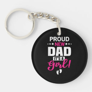Porte-clés Fier Nouveau Papa C'est une fille