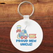 Porte-clés Fier nouvel oncle C'est un garçon Tshirts et cadea (Recto)