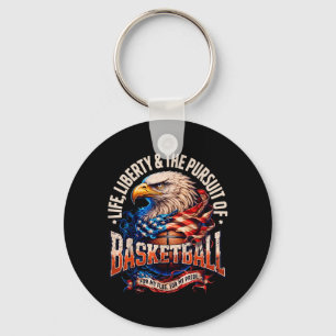 Porte-clés Fier orgueilleux Basketball Aigle Drapeau Américai