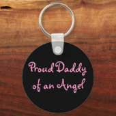 Porte-clés Fier papa d'un ange (Recto)