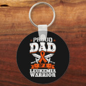 Porte-clés Fier Papa D'Une Leucémie Guerrier Daddy Awareness  (Recto)