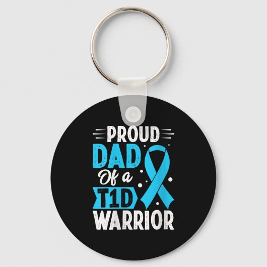 Porte-clés Fier papa Fier T1d Warrior V-cou (Recto)