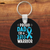 Porte-clés Fier papa Fier T1d Warrior V-cou (Recto)